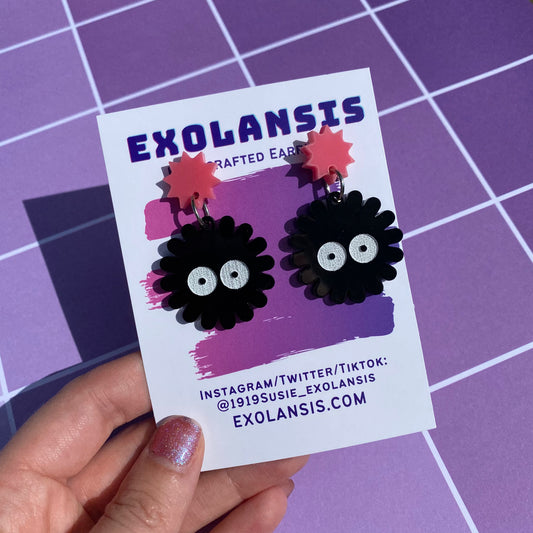 Soot Sprite Acrylic Stud Earrings