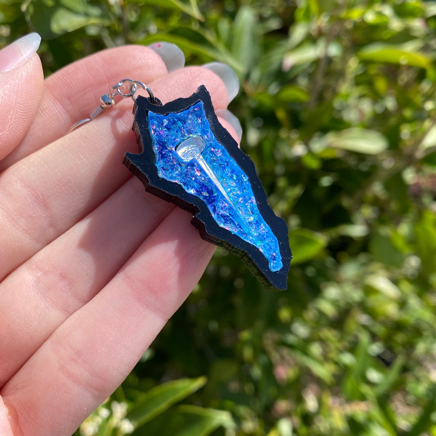 Cursed Hammer and Nail Acrylic Earrings