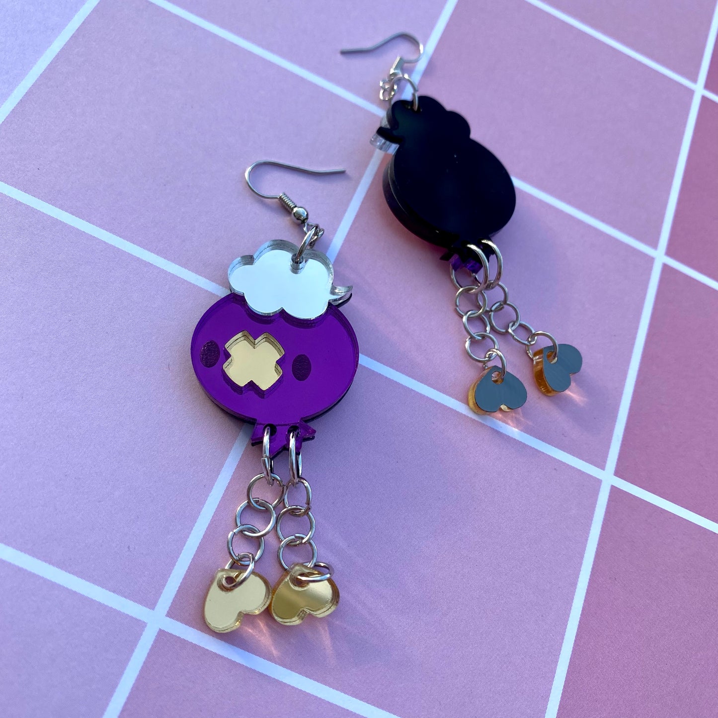 Drifloon Dangle Mirrored Acrylic Earrings