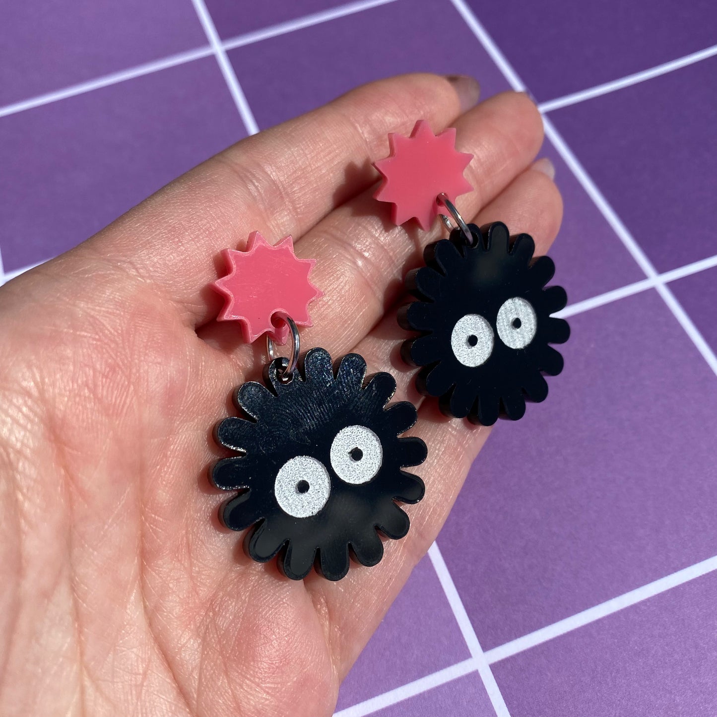 Soot Sprite Acrylic Stud Earrings