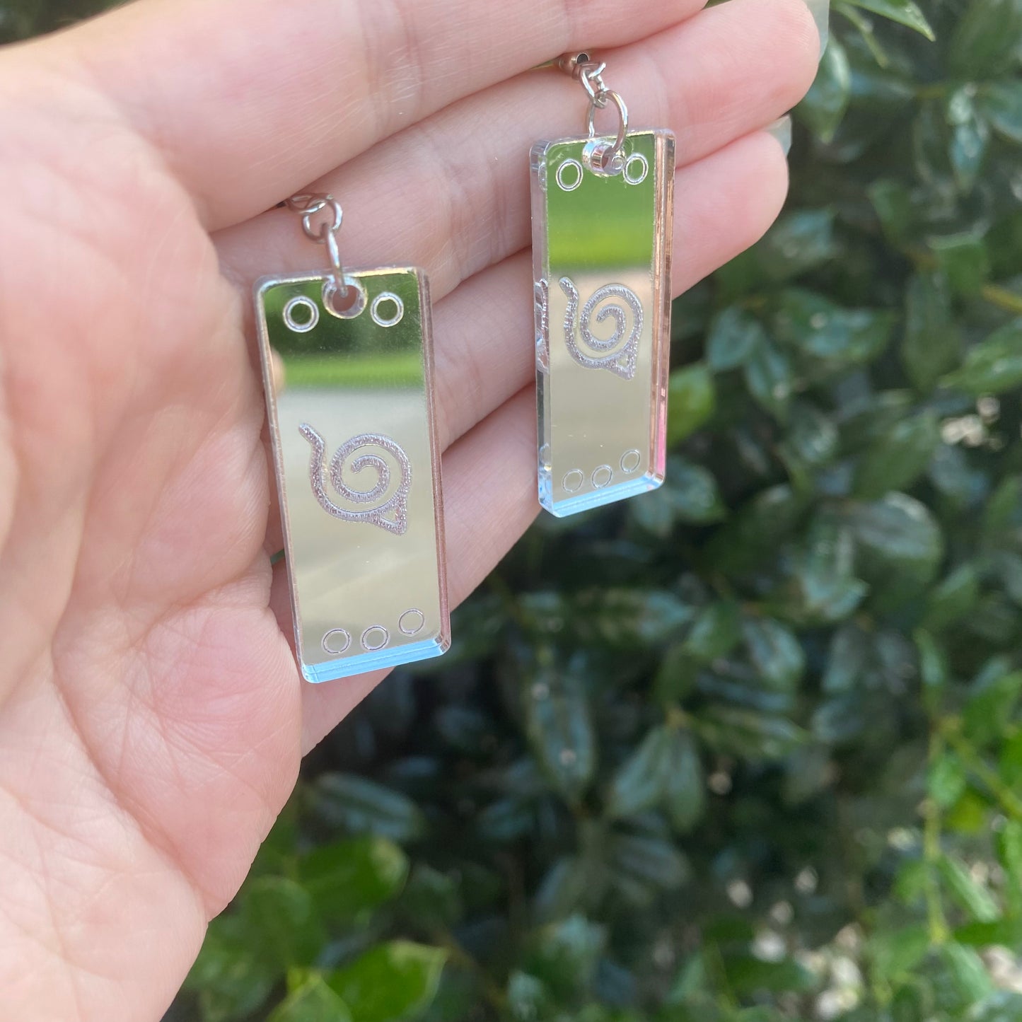 Konoha Headband Mirror Acrylic Earrings