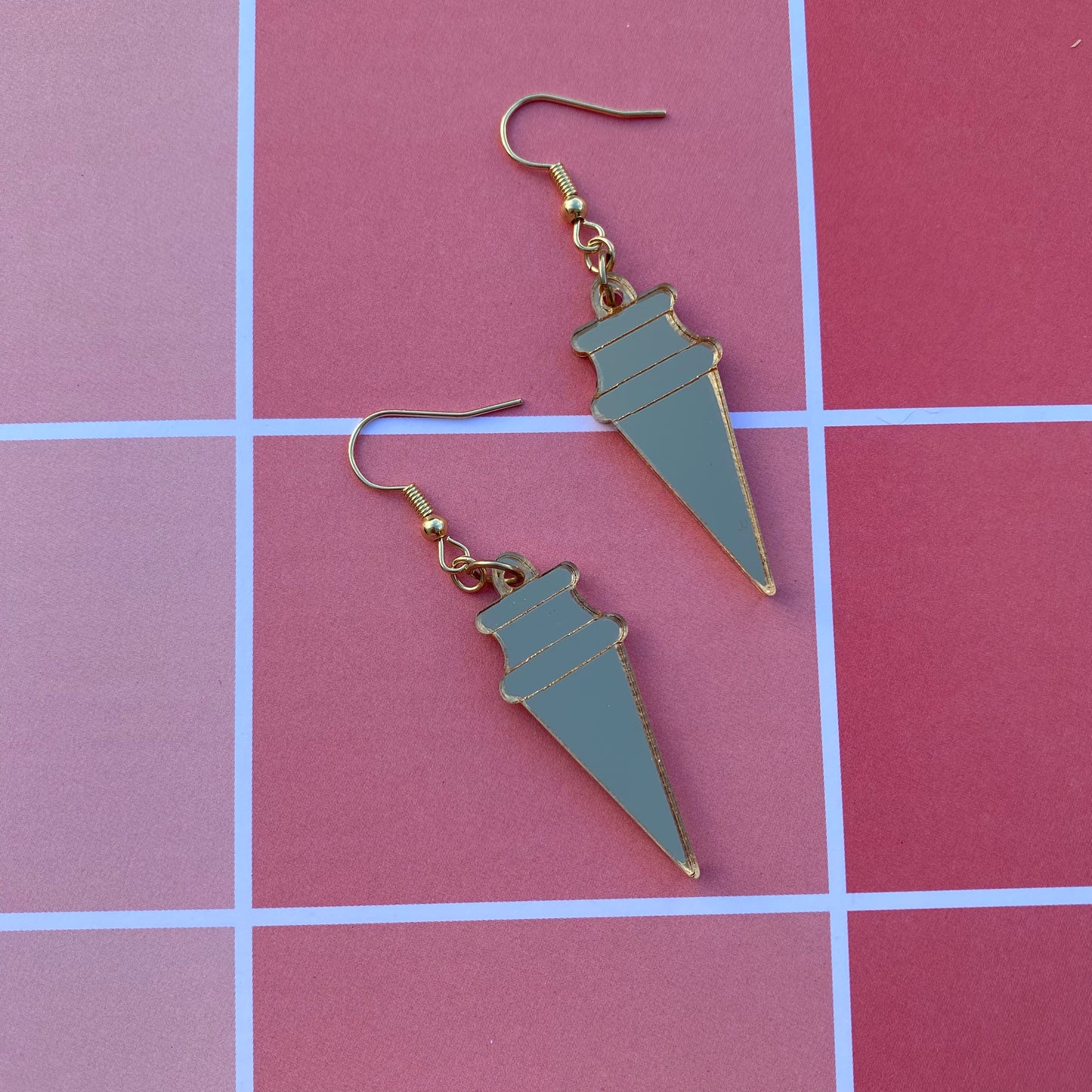 Yor Inspired Mirrored Acrylic Earrings