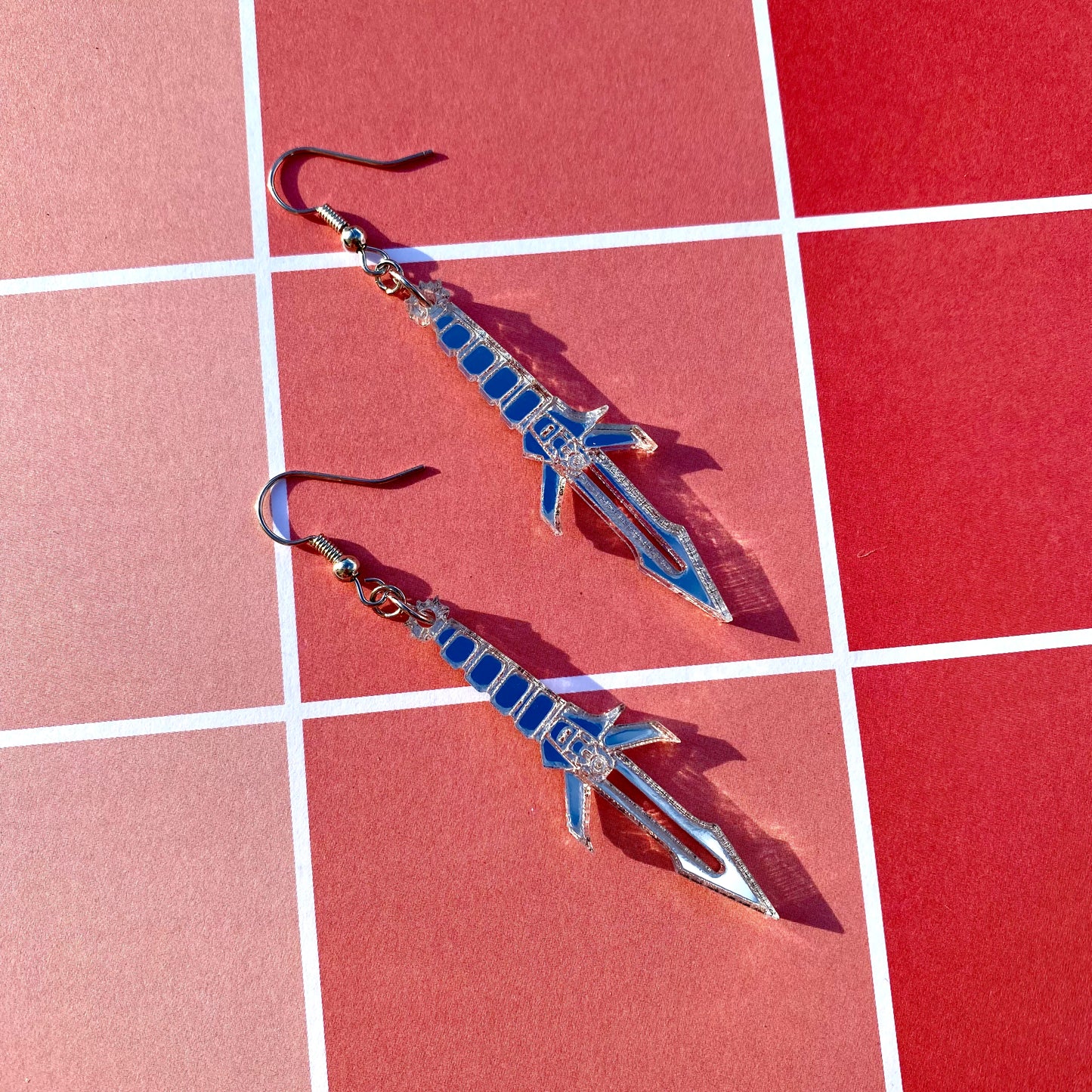 D’k Tahg Klingon Knife Mirrored Acrylic Earrings
