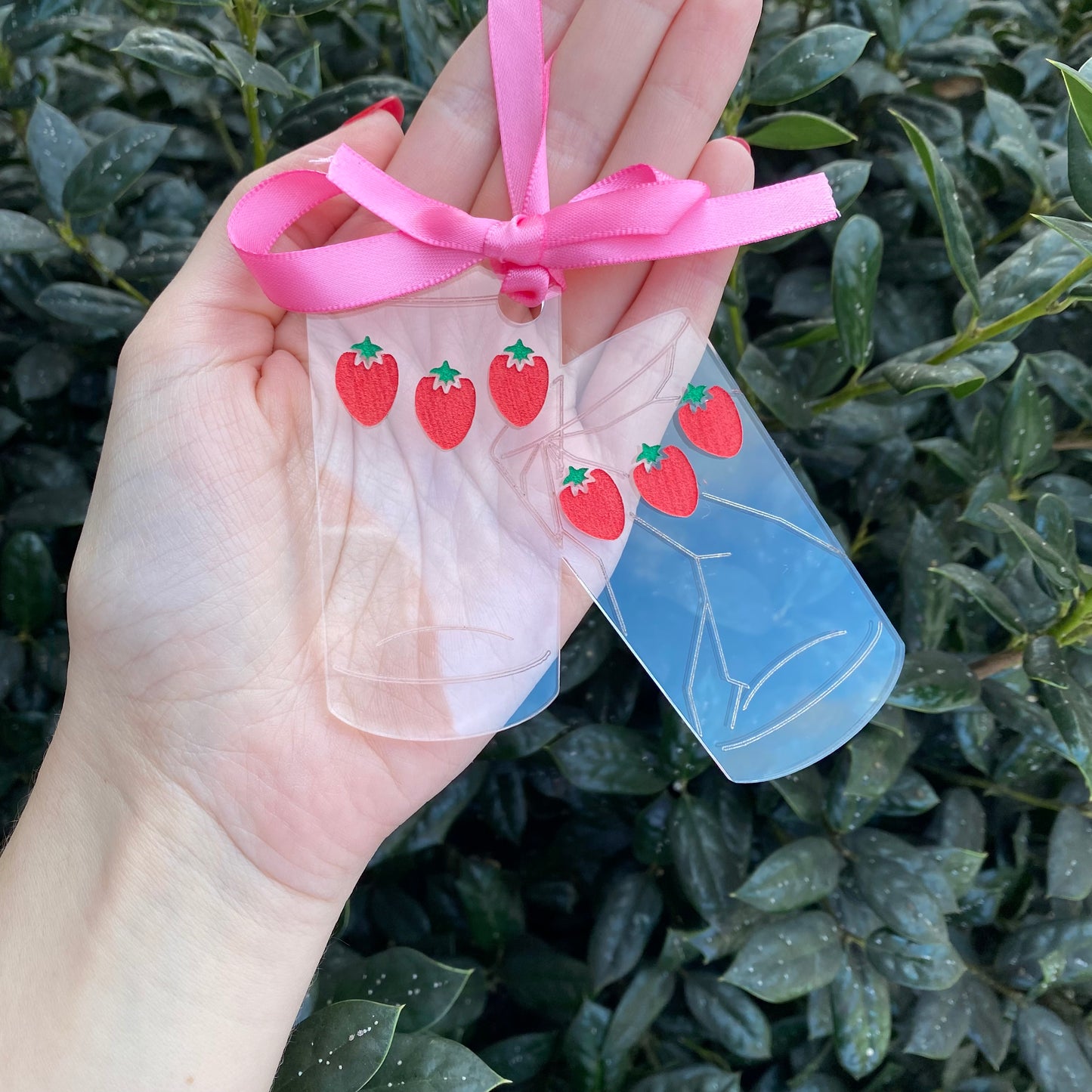 Cracked Strawberry Cups Nana Inspired Acrylic Ornament