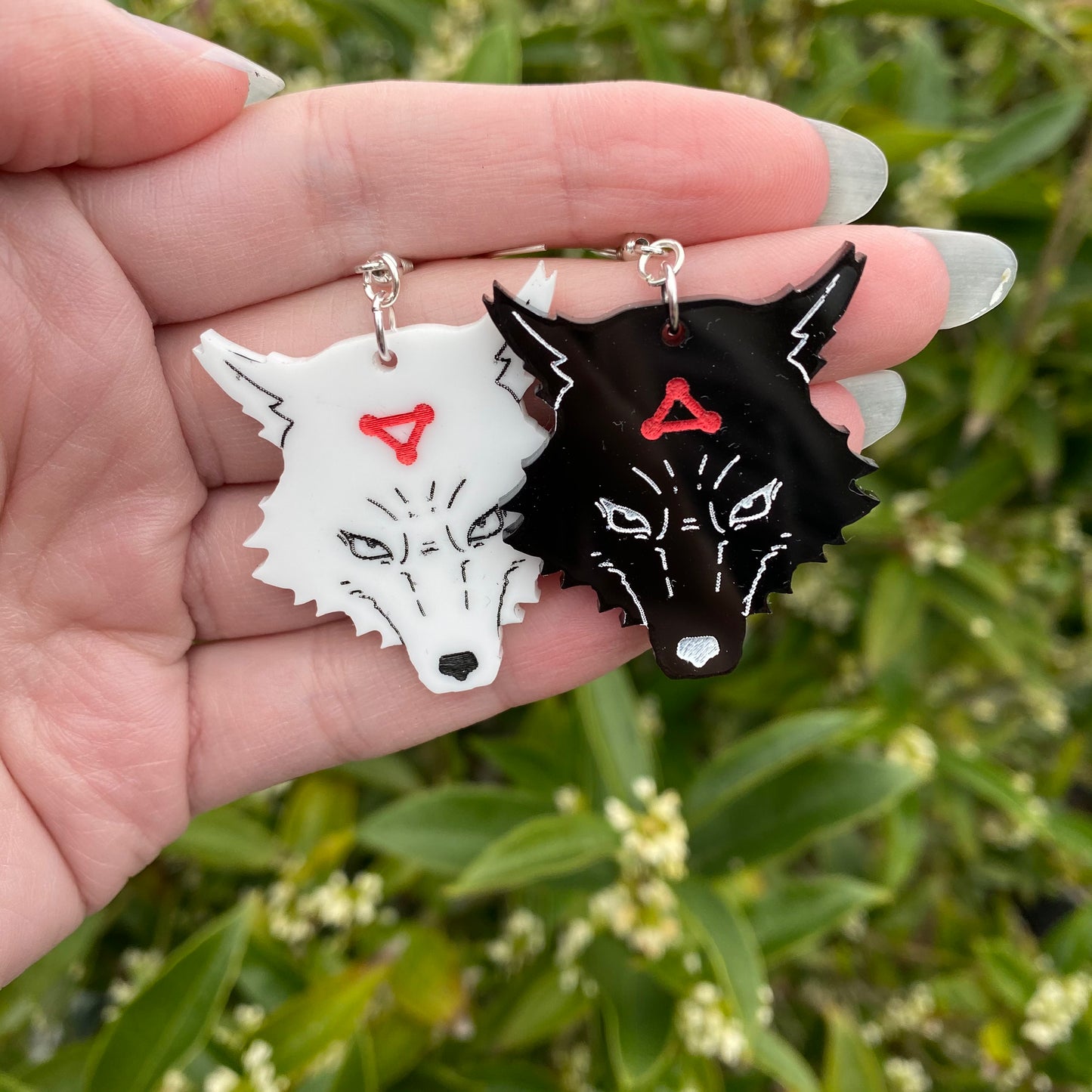 Demon Dogs Acrylic Earrings