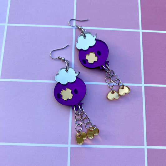 Drifloon Dangle Mirrored Acrylic Earrings