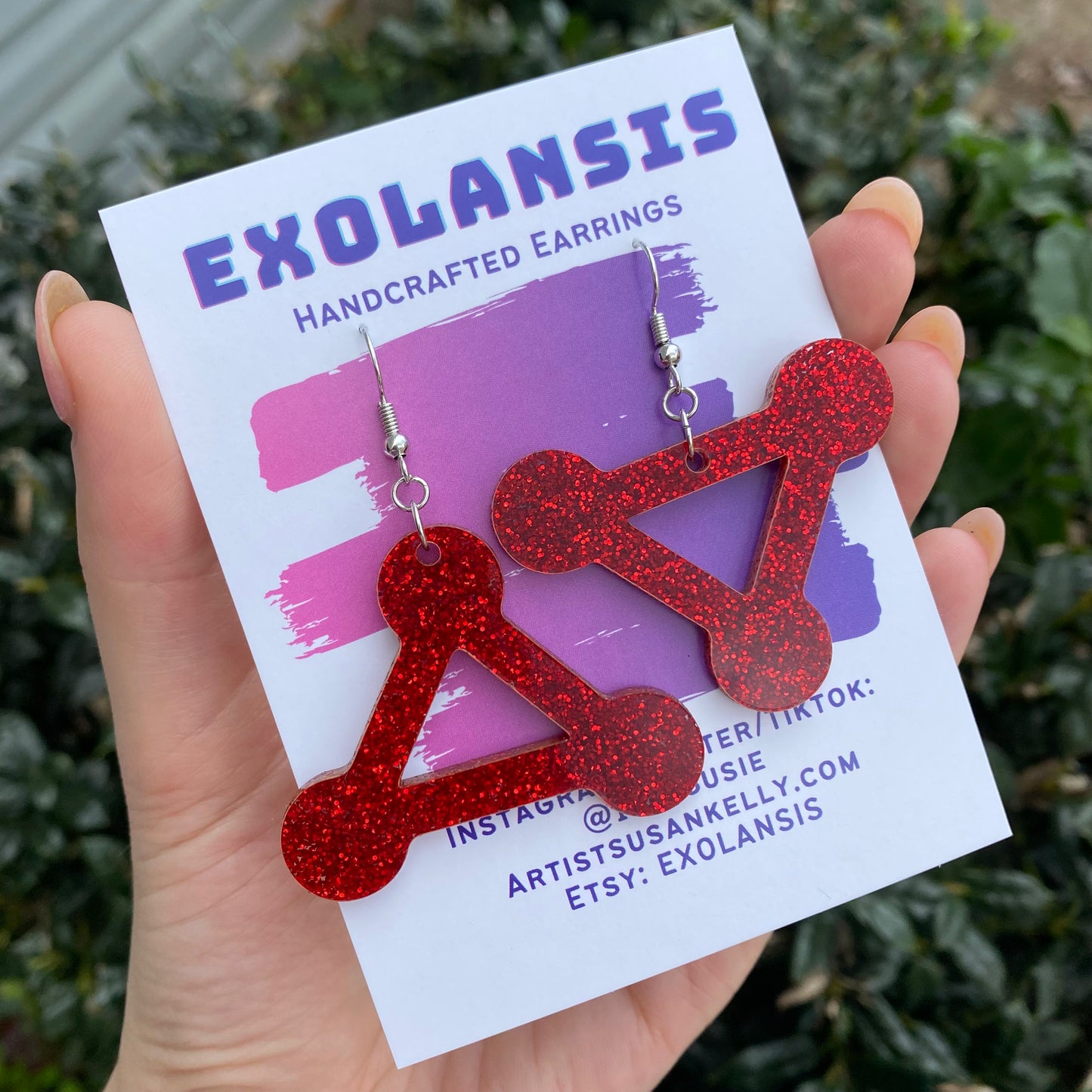 Demon/Divine Symbols Glitter Acrylic Earrings