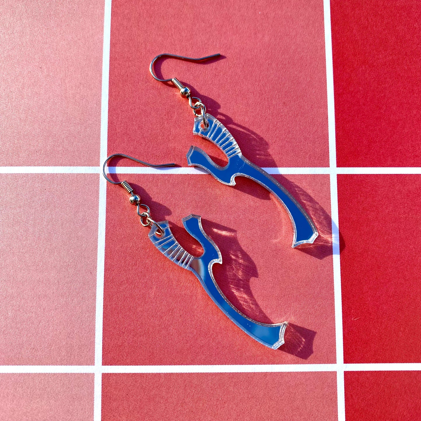 Mek’leth Klingon Weapon Mirrored Acrylic Earrings