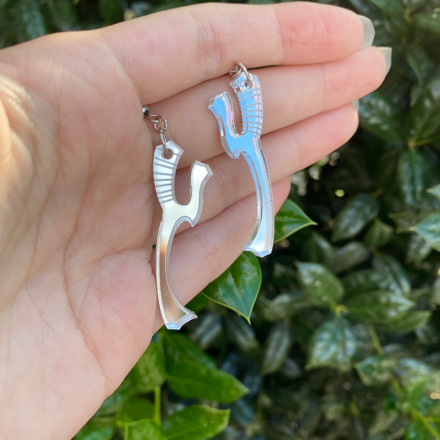 Mek’leth Klingon Weapon Mirrored Acrylic Earrings