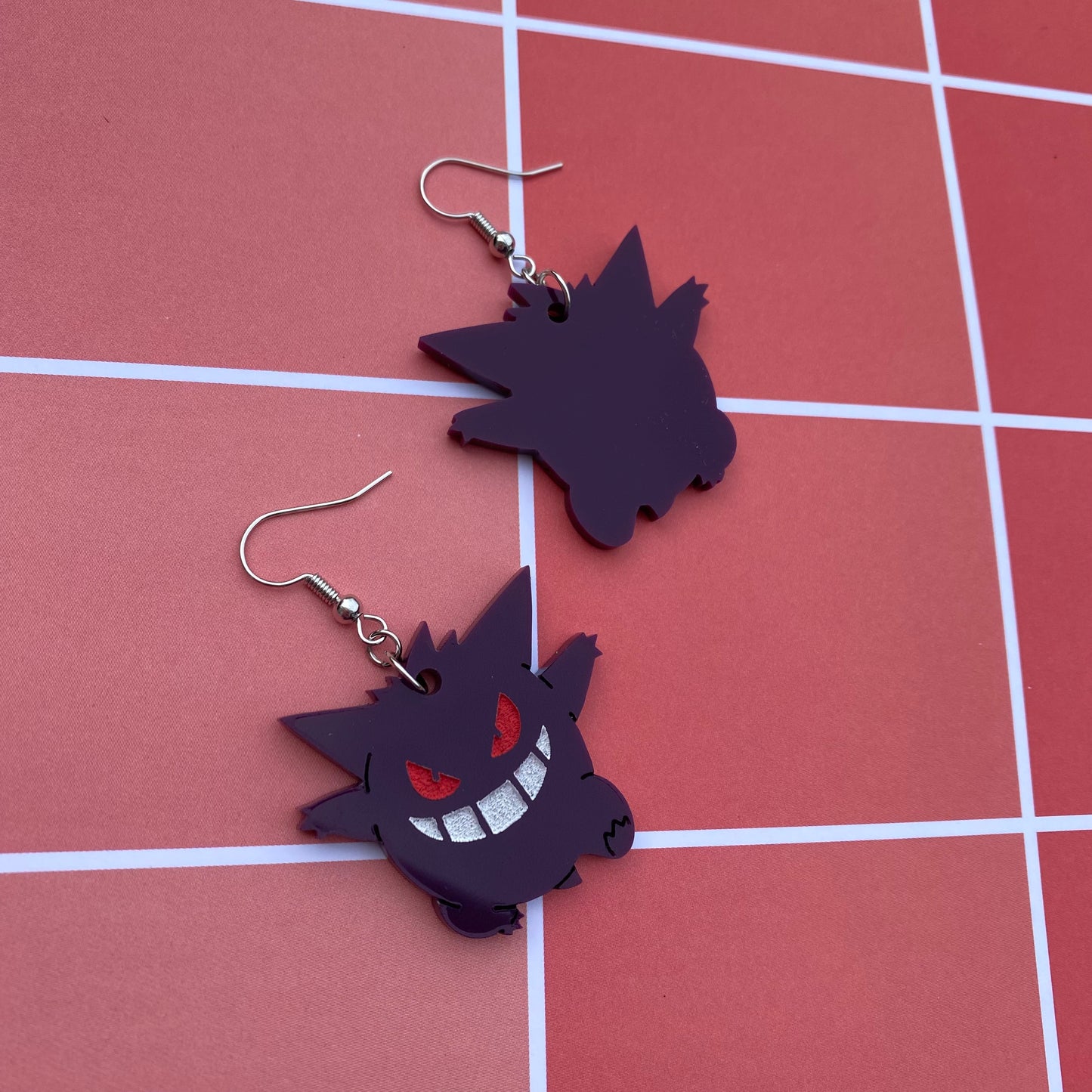 Gengar Small Acrylic Earrings