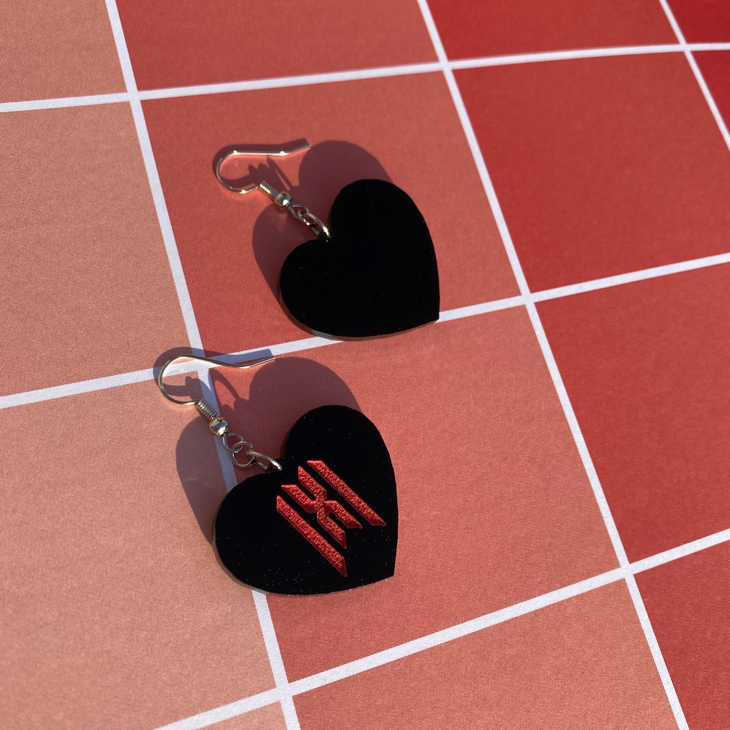 Monsta X Heart Small Acrylic Earrings