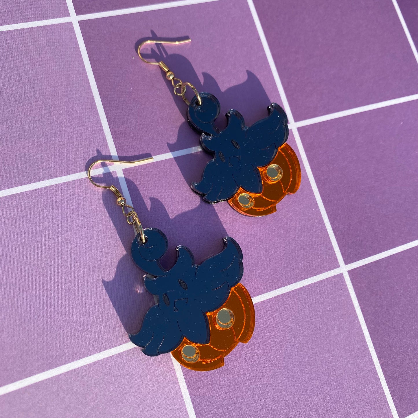 Pumpkaboo Mirror Acrylic Earrings