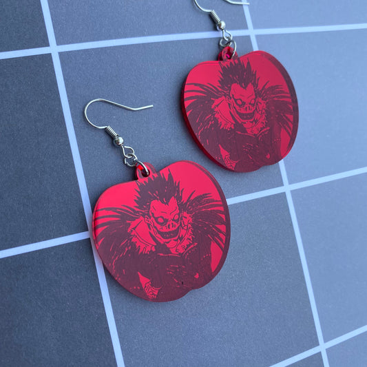 Red Apple Last Scene Mirrored Acrylic Earrings
