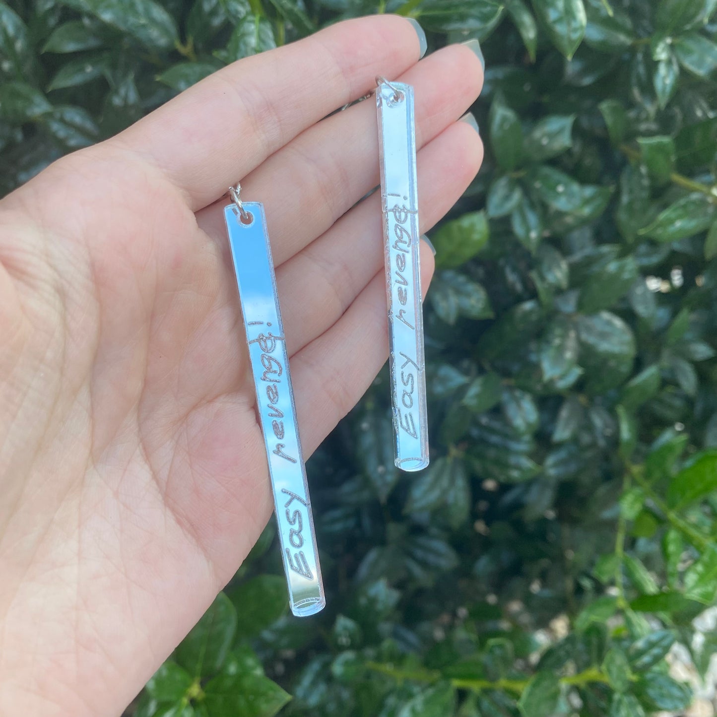 Easy Revenge Chainsaw Man Mirrored Acrylic Earrings