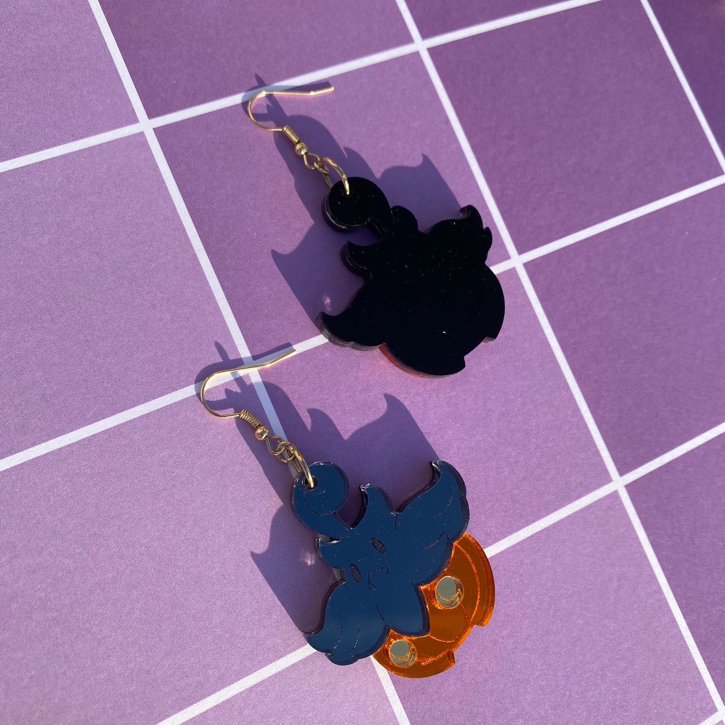 Pumpkaboo Mirror Acrylic Earrings
