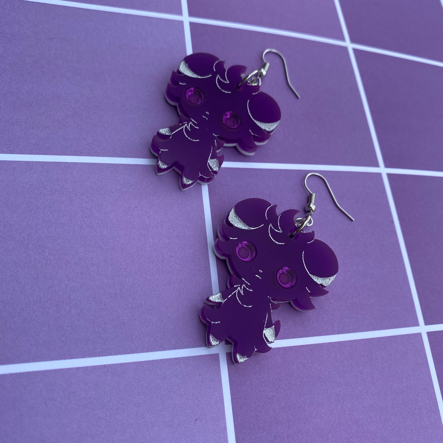 Espurr Hypnotic Mirror Eyes Acrylic Earrings