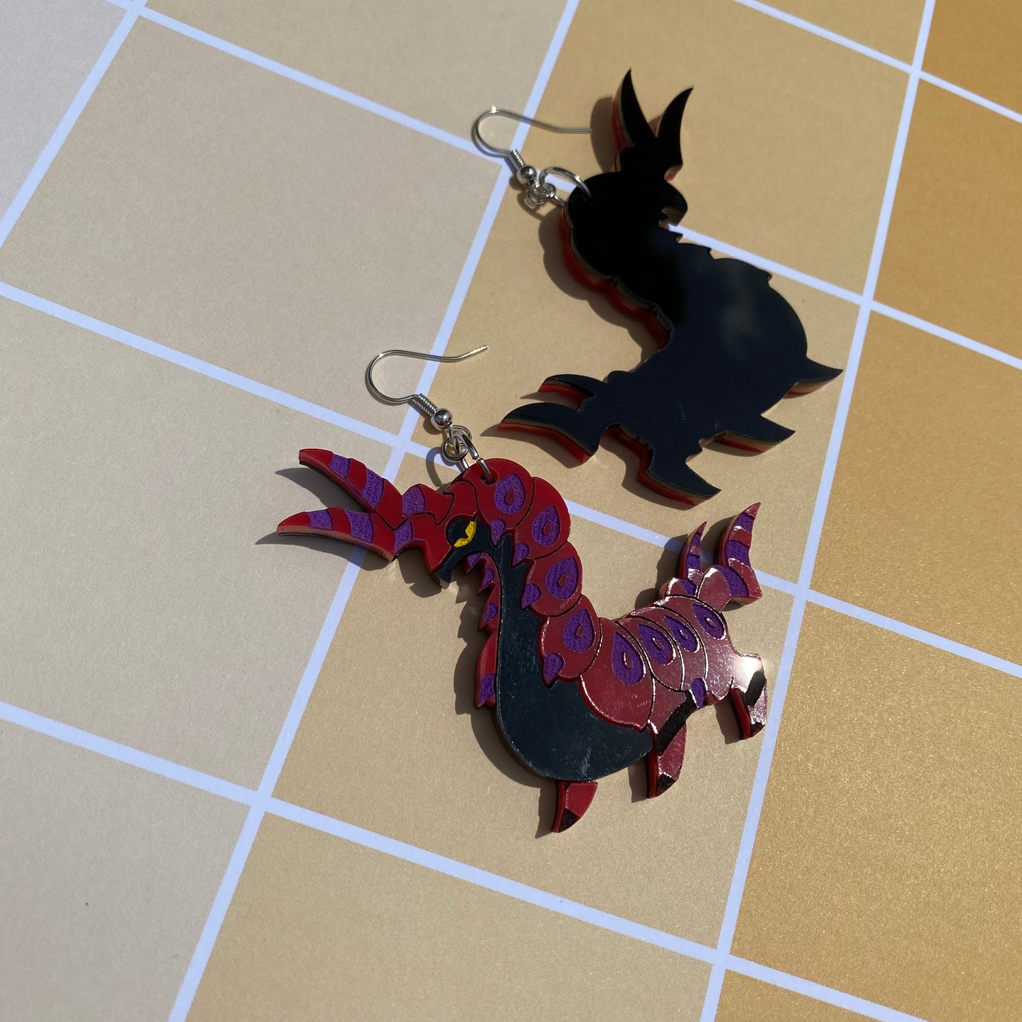 Scolipede Acrylic Earrings