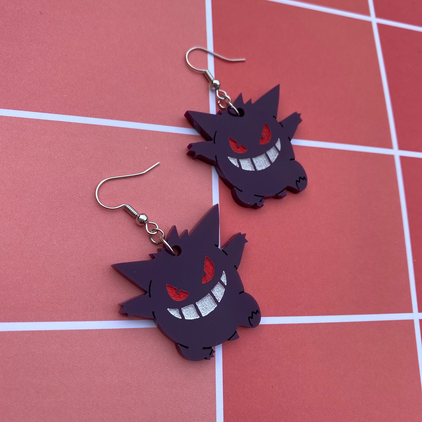 Gengar Small Acrylic Earrings