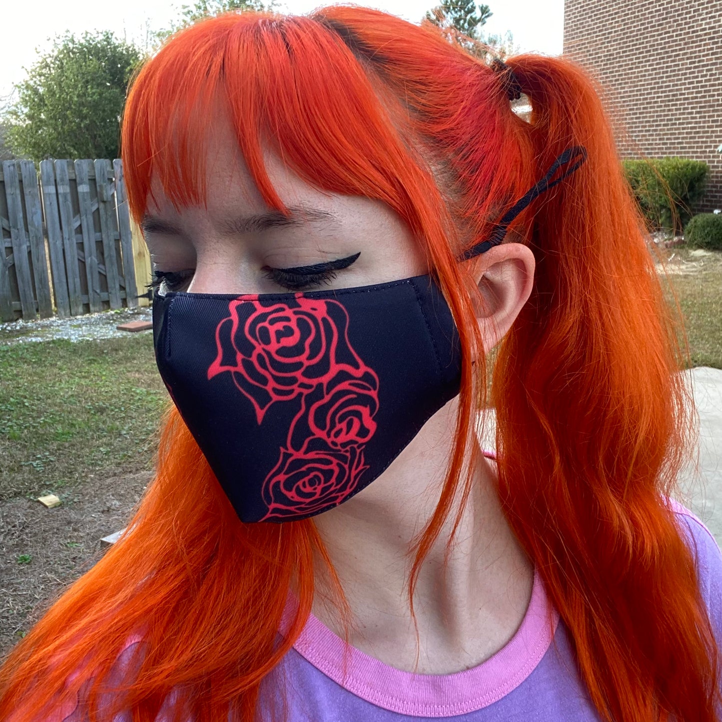 Bloody Roses Face Mask