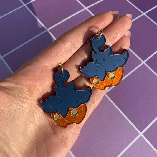 Pumpkaboo Mirror Acrylic Earrings