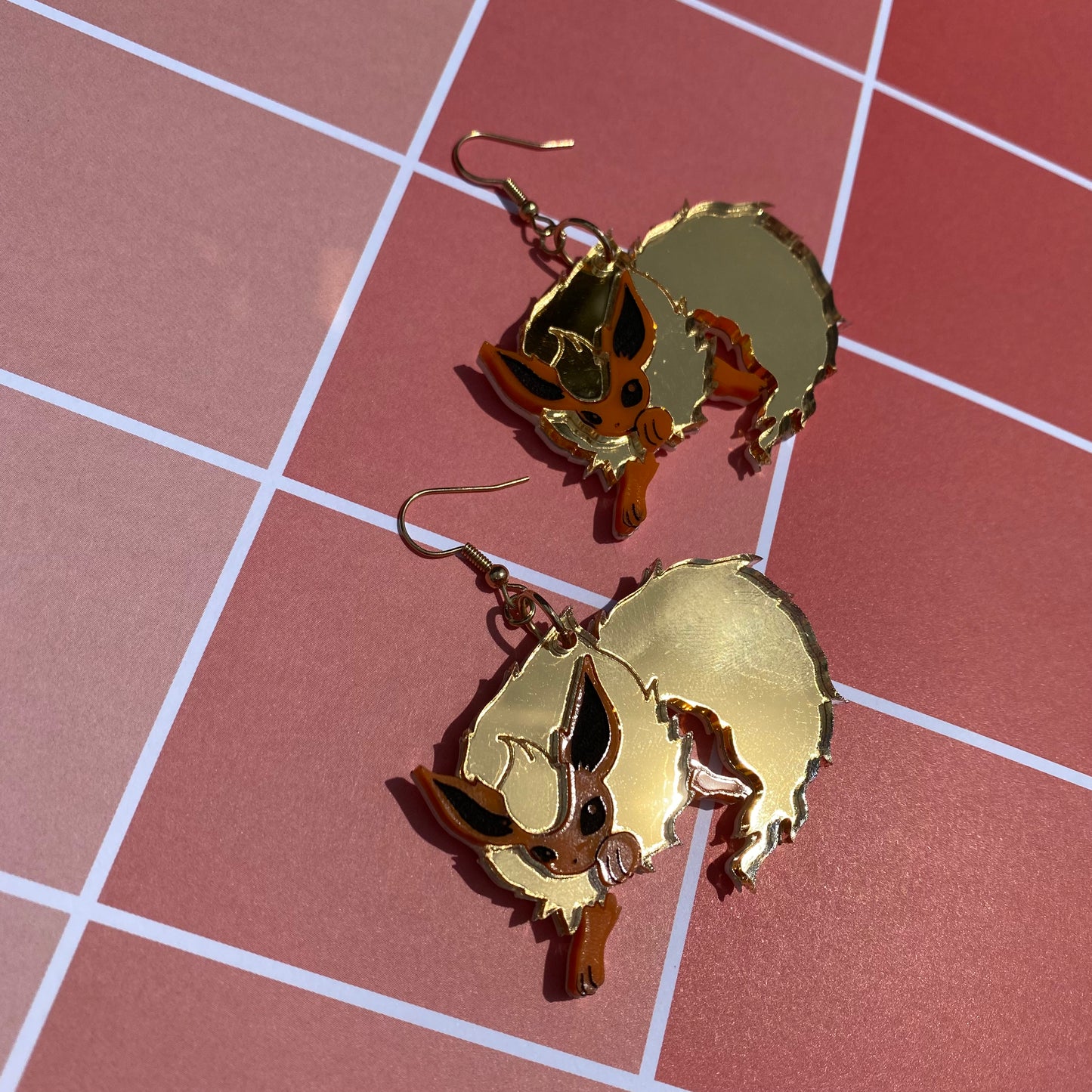 Flareon Mirrored Acrylic Earrings