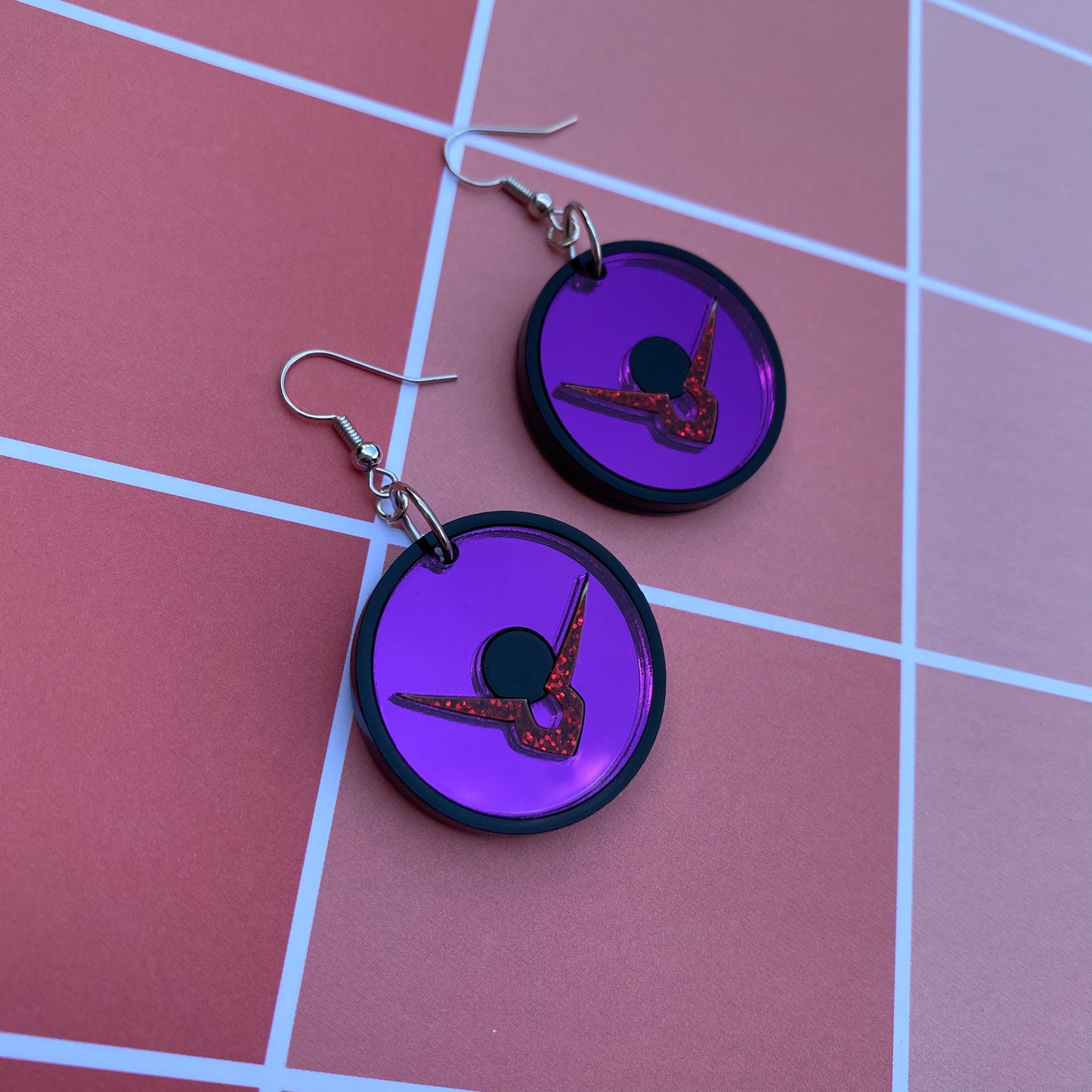 Geass Eye Mirror Acrylic Earrings