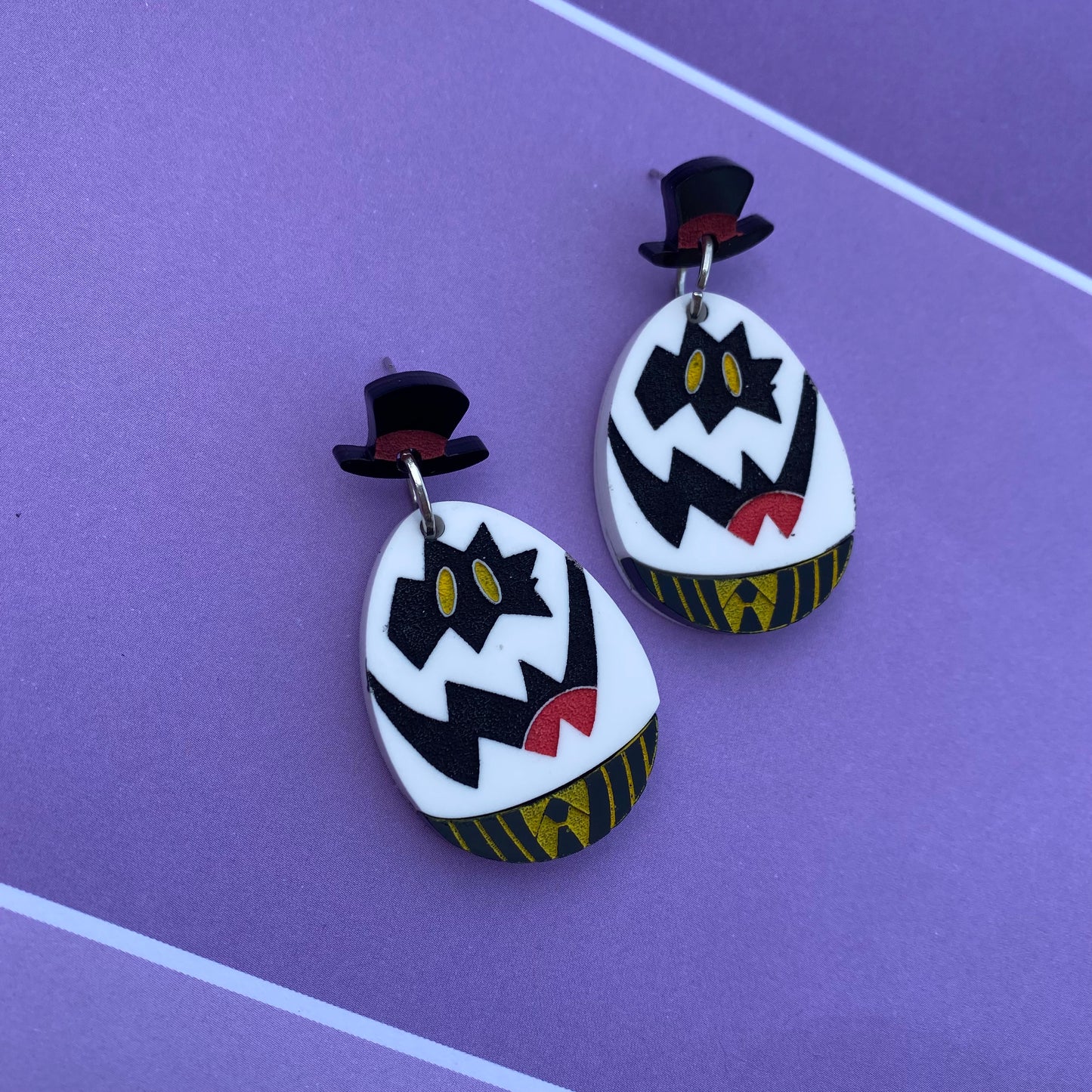 Hazbin Egg Bois Acrylic Stud Earrings