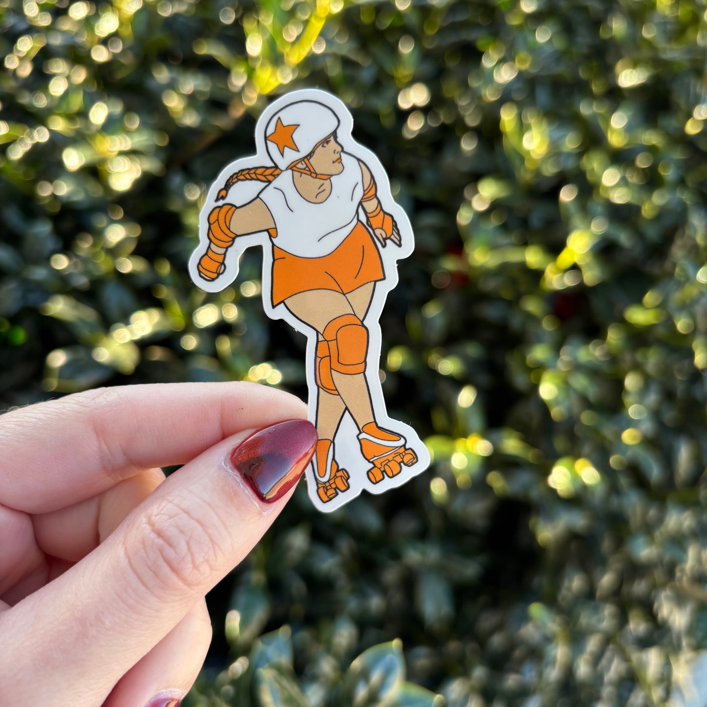 Roller Derby Jammer Rainbow 3” Vinyl Stickers