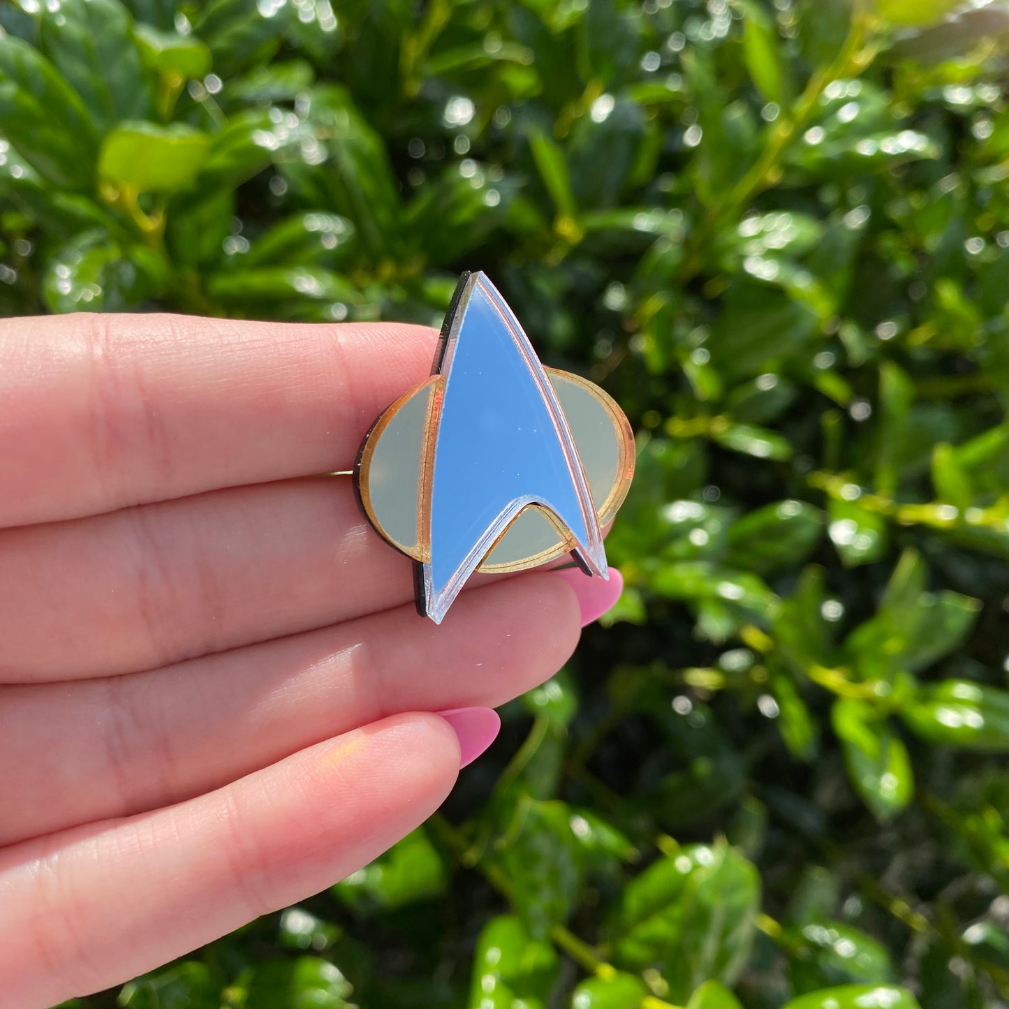 TNG Mirror Acrylic Badge Pin