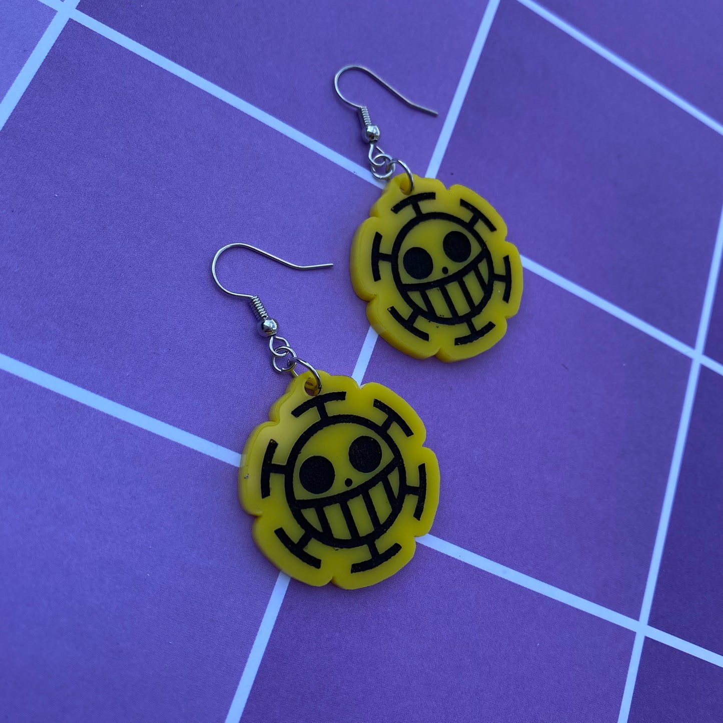 Law Yellow Acrylic Earrings