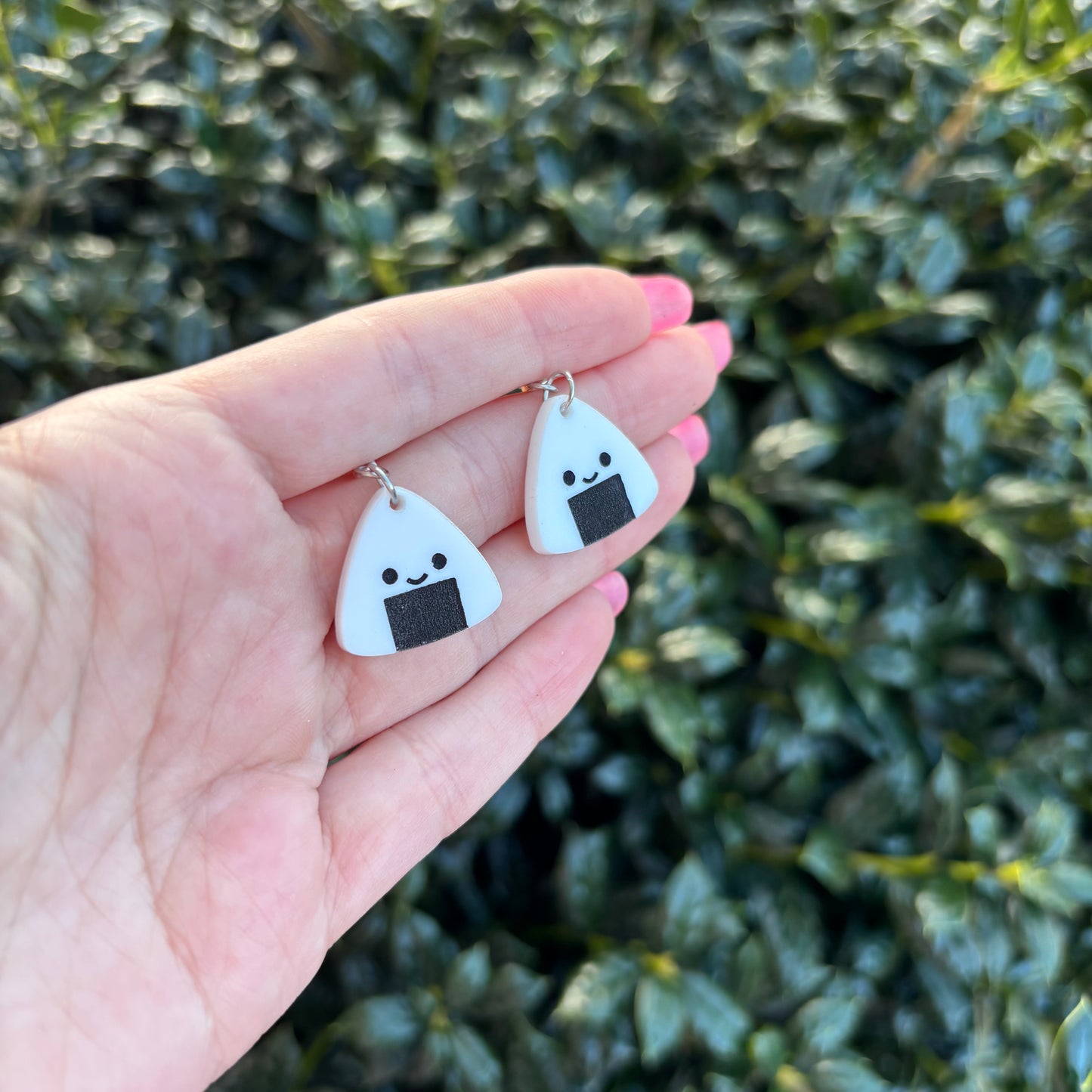 Happy Onigiri Acrylic Earrings