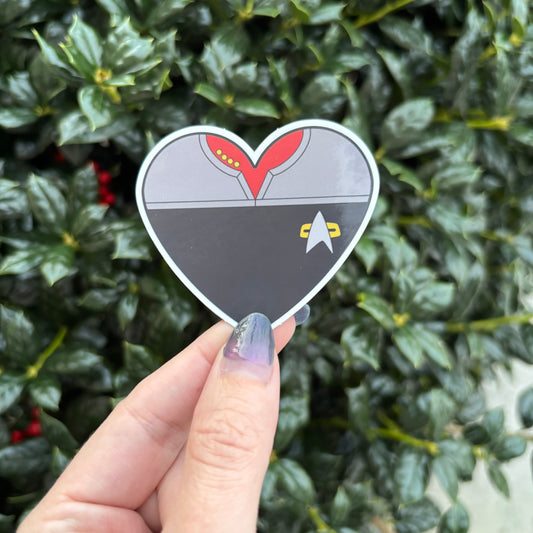 Captain Sisko Uniform Heart 2.5” Vinyl Sticker
