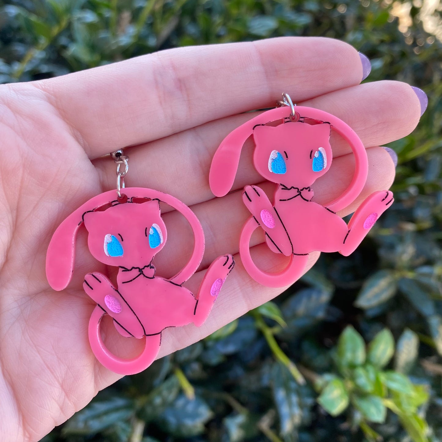 Mew Giggles Acrylic Earrings