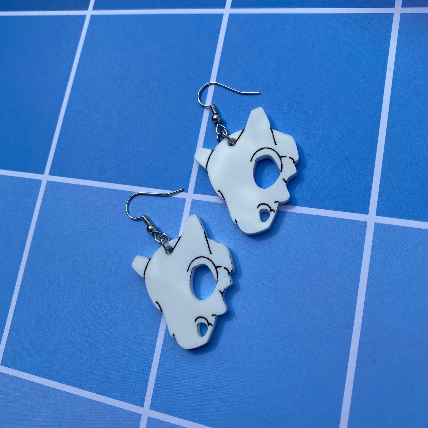 Cubone Skull Acrylic Earrings