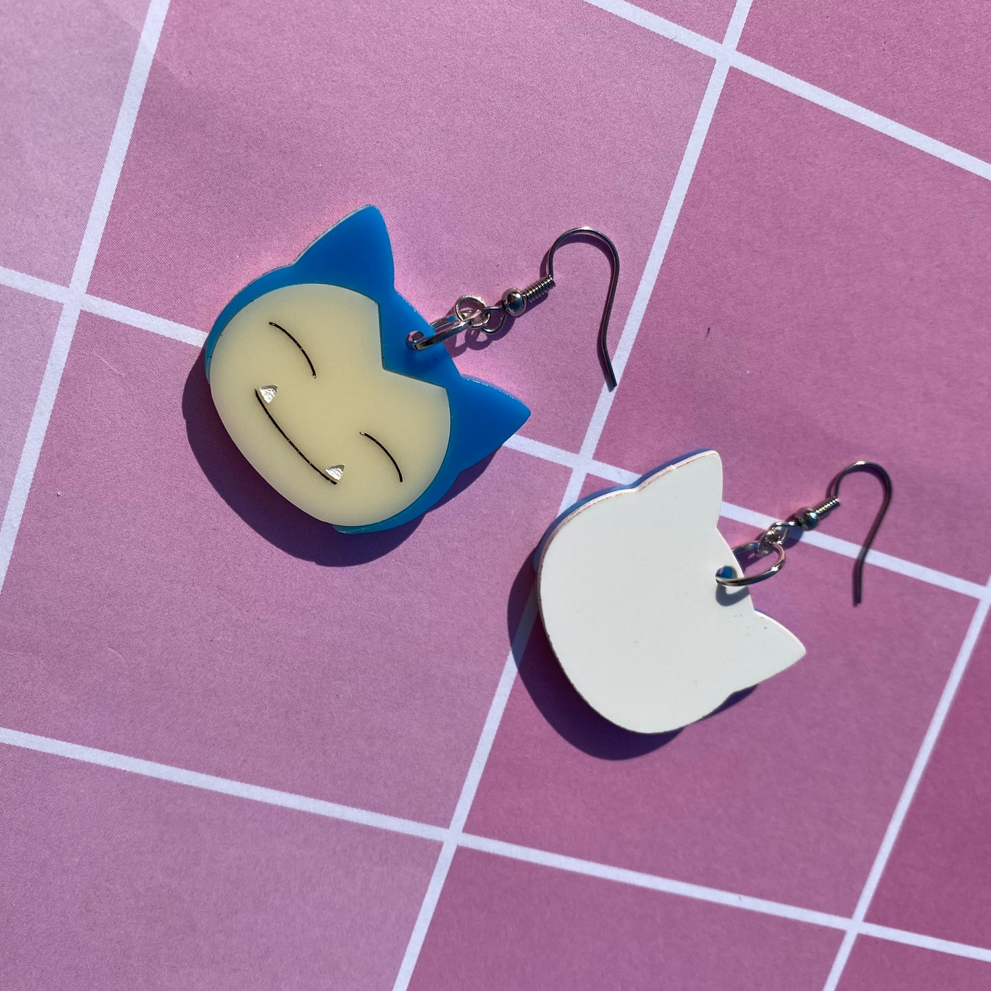 Snorlax Head Acrylic Earrings