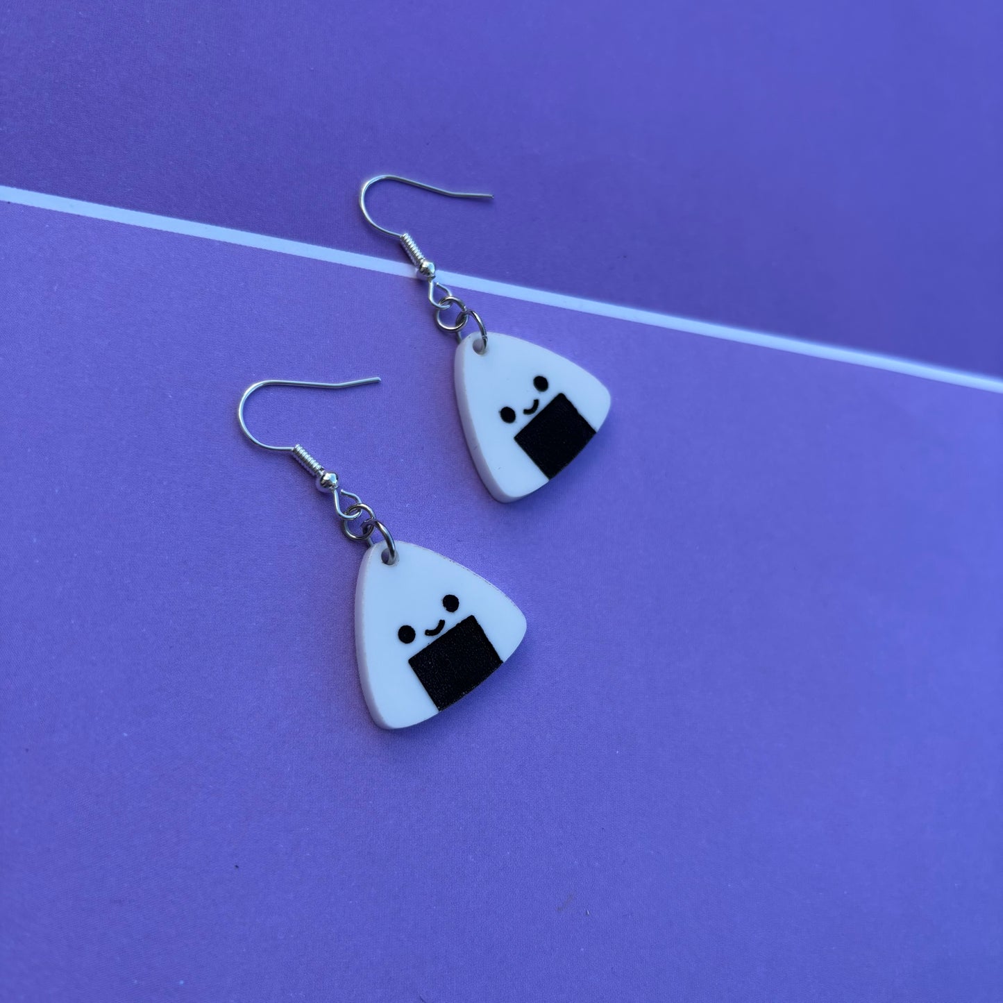 Happy Onigiri Acrylic Earrings