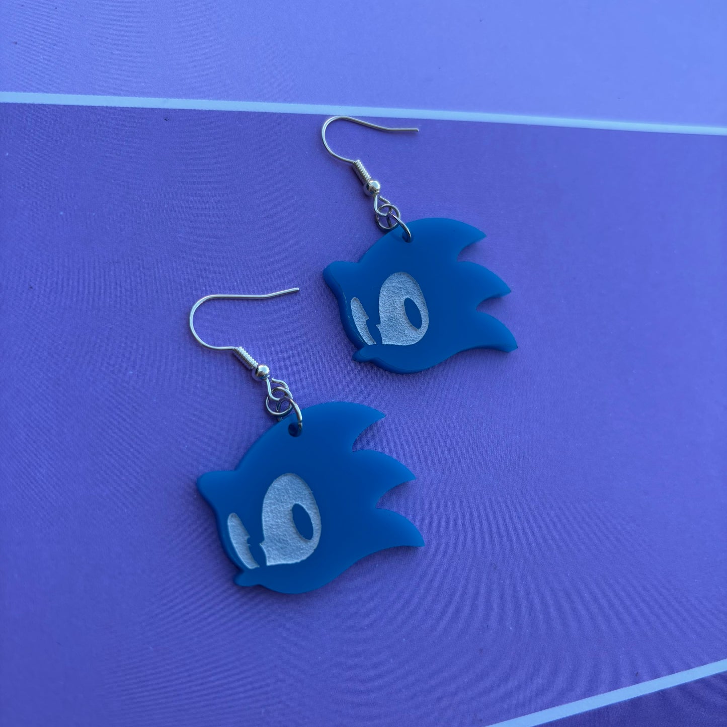 Sonic Blue Acrylic Earrings