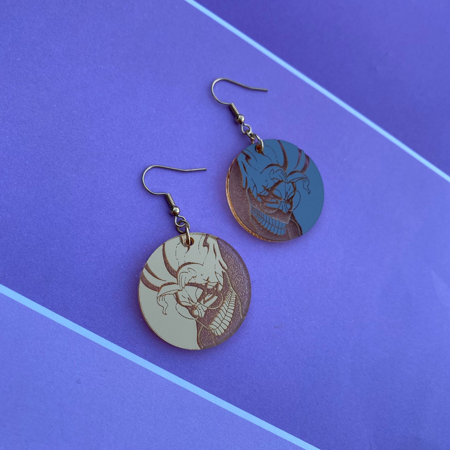 Dandadan Golden Okarun Kintama Acrylic Earrings