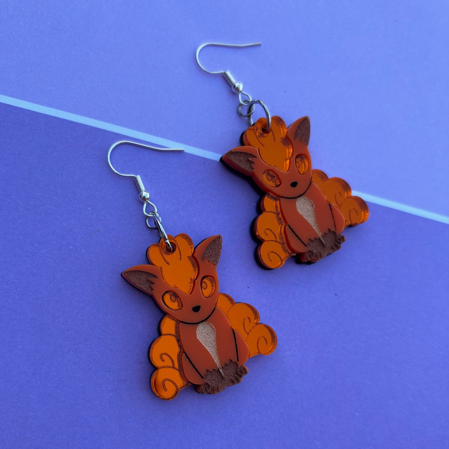 Vulpix Acrylic Earrings