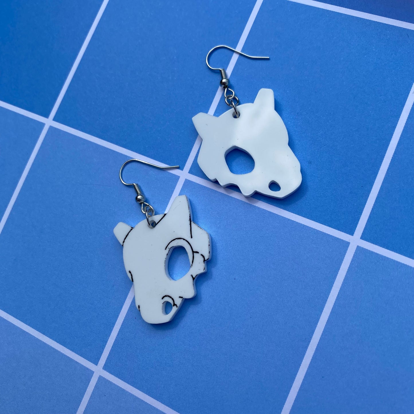 Cubone Skull Acrylic Earrings