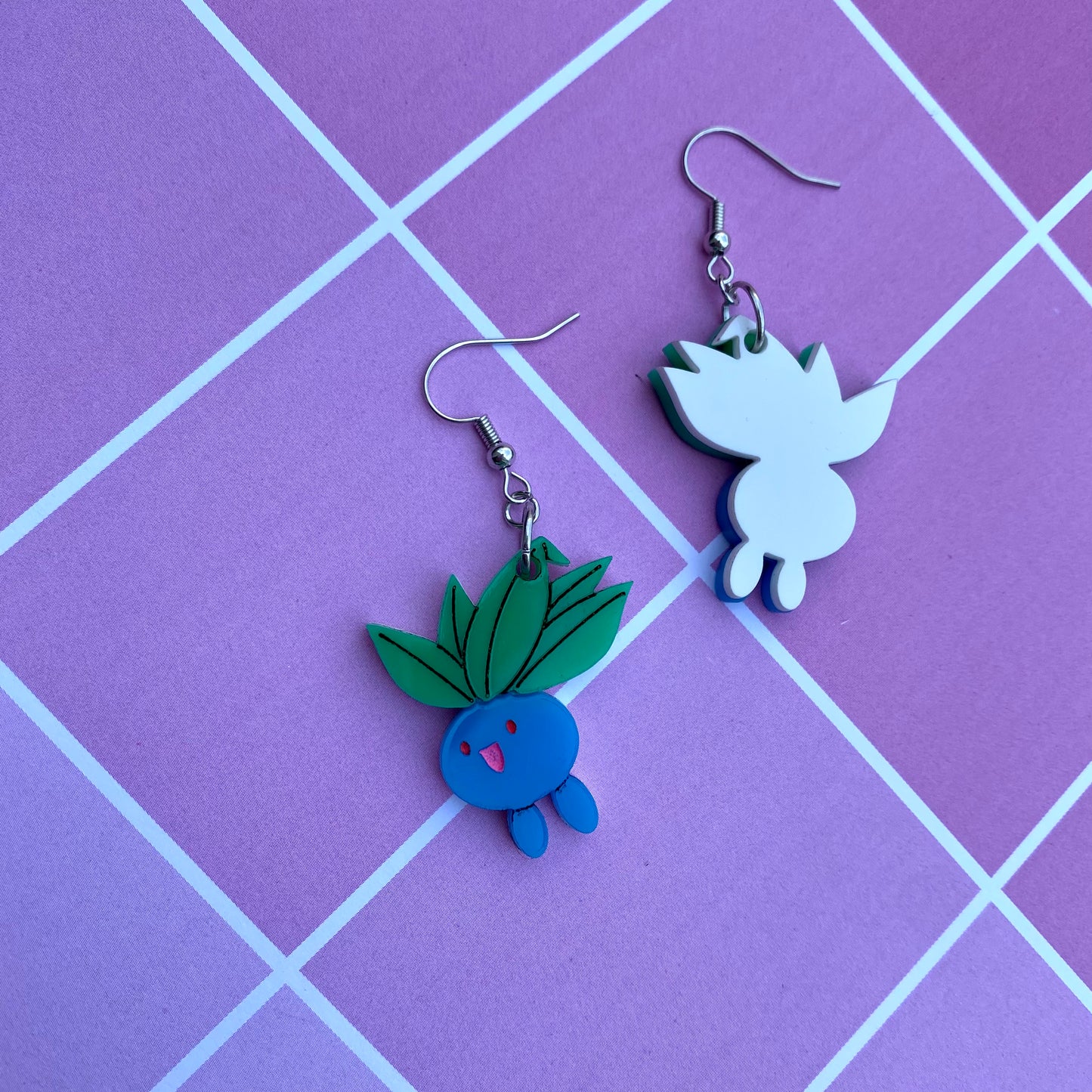 Oddish Small Acrylic Earrings