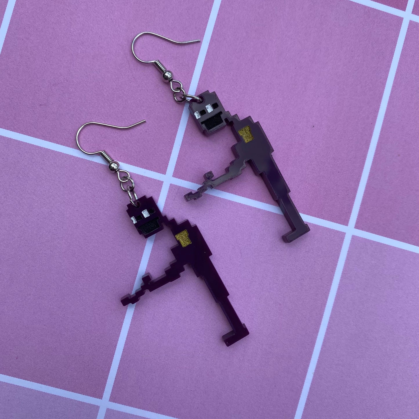 Purple Guy Acrylic Earrings