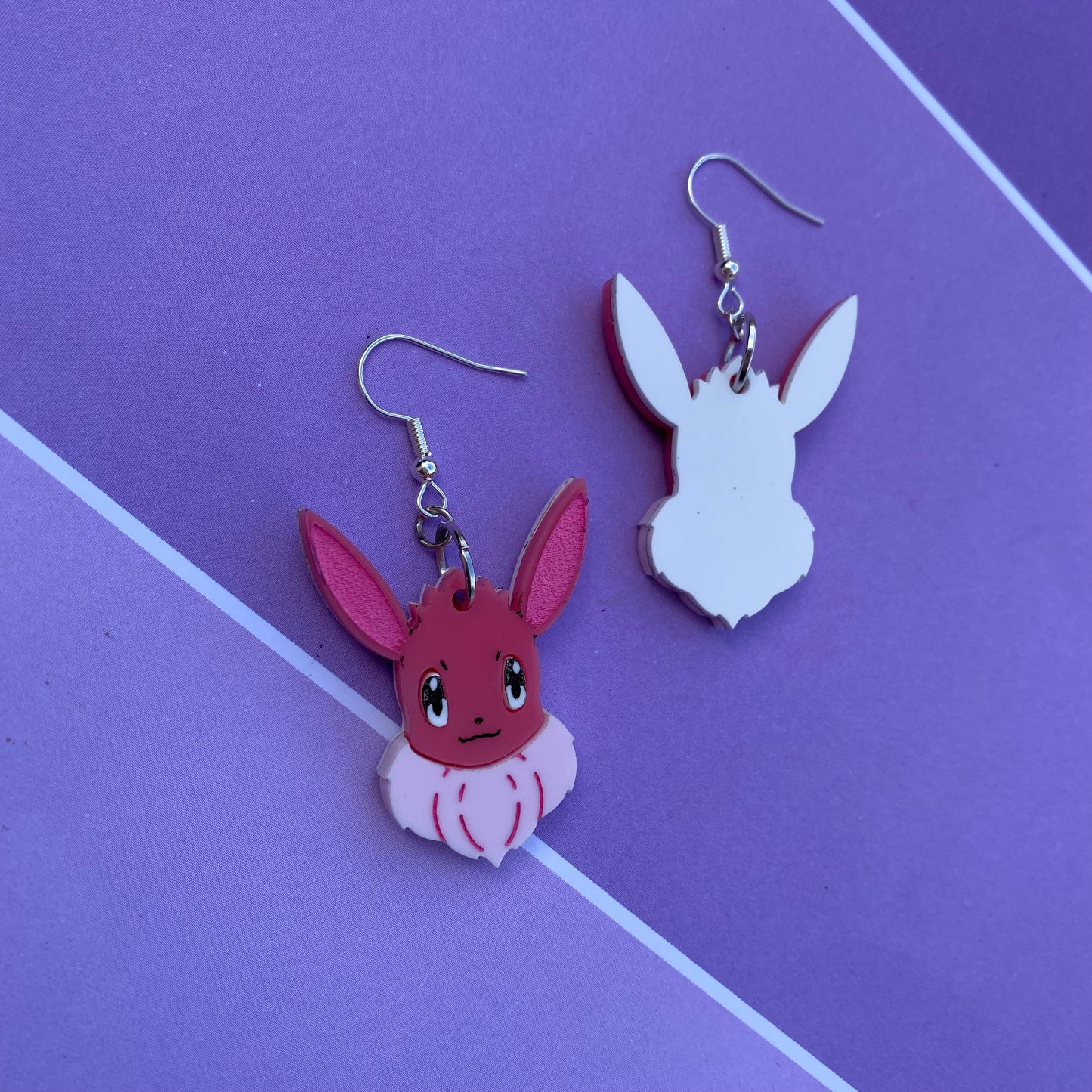 Eevee Strawberry Acrylic Earrings