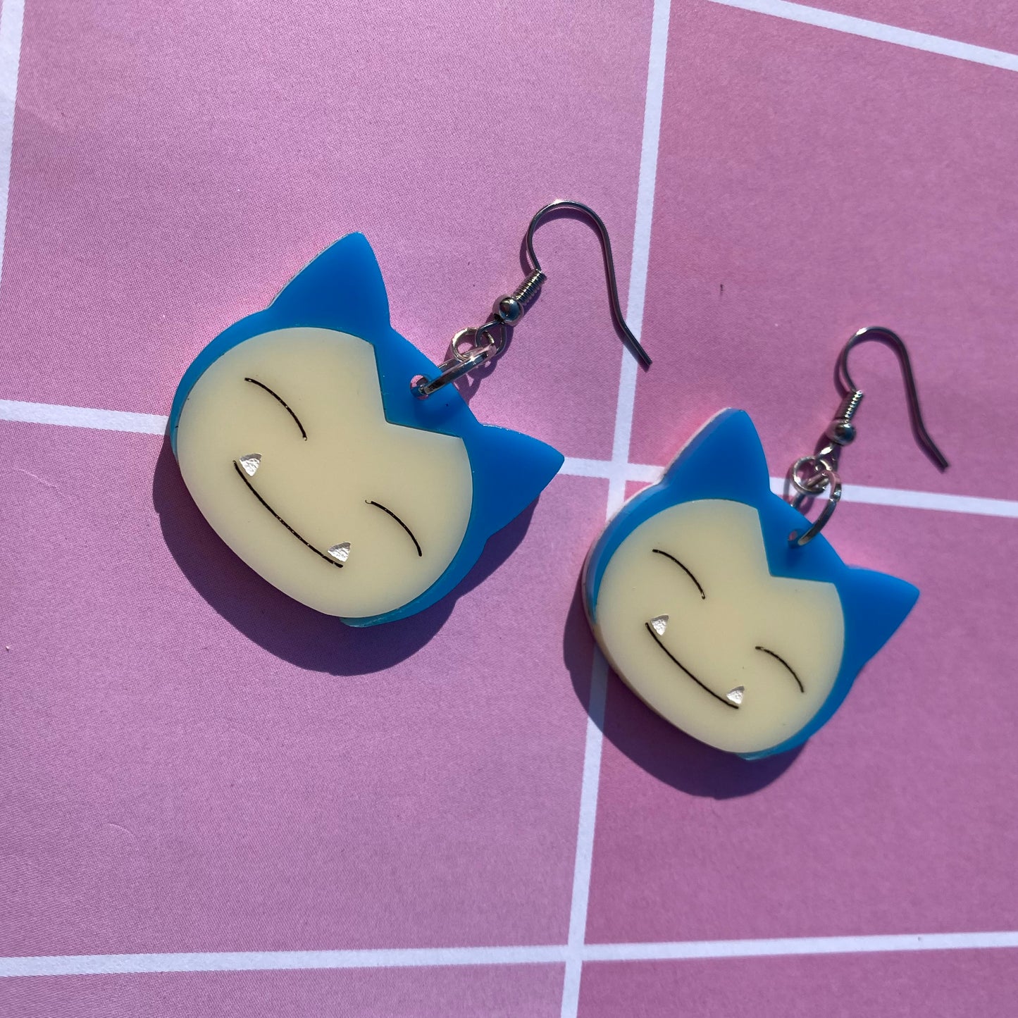 Snorlax Head Acrylic Earrings