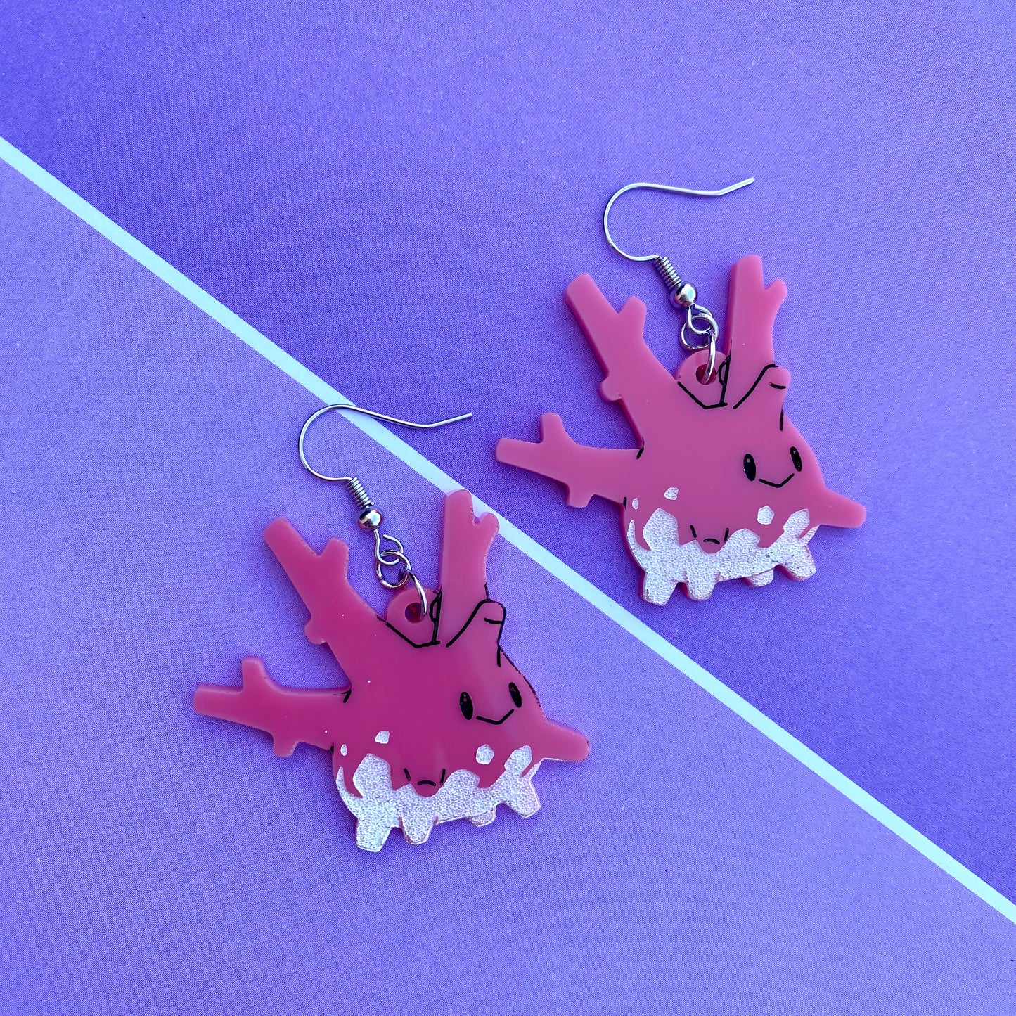 Corsola Acrylic Earrings