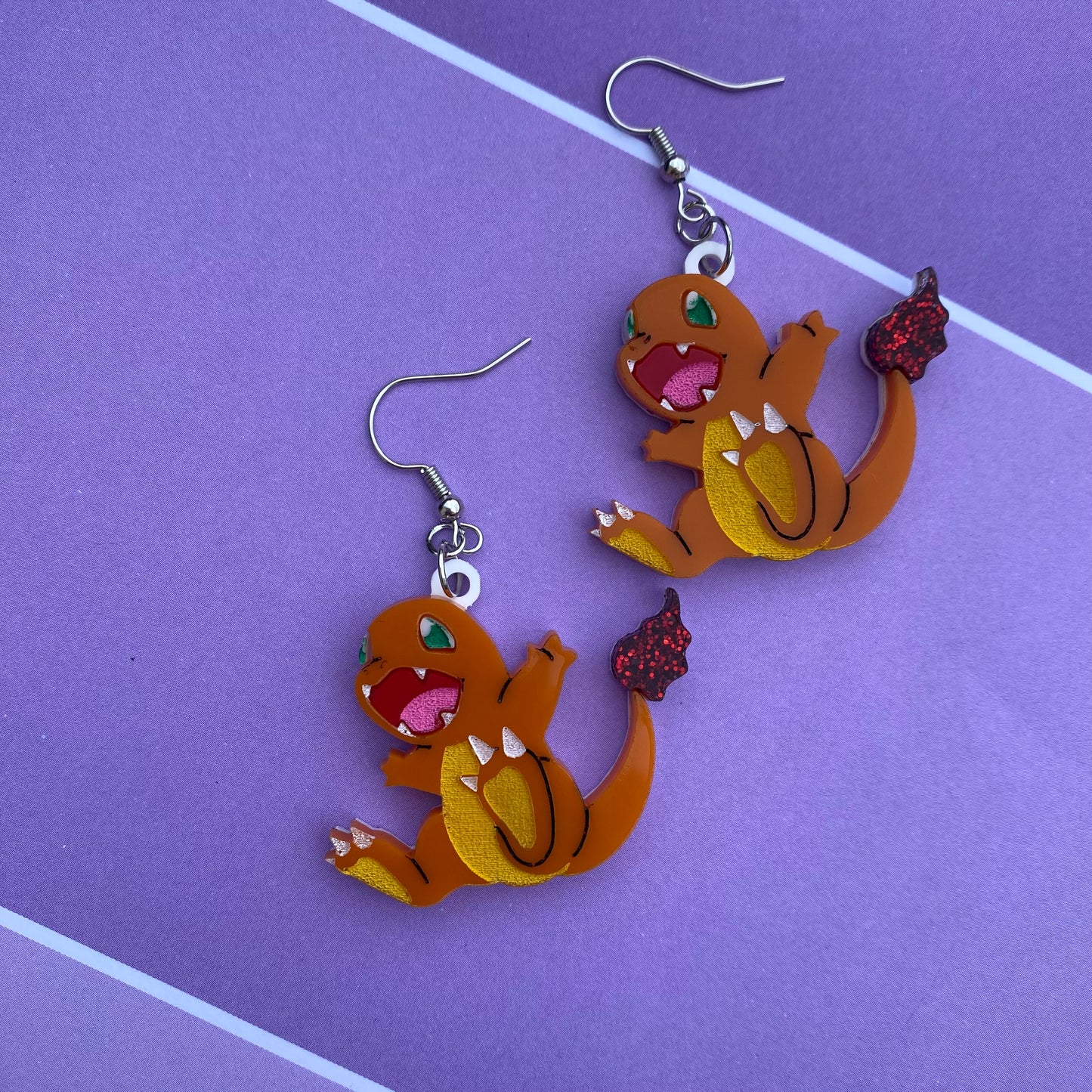 Charmander Acrylic Earrings