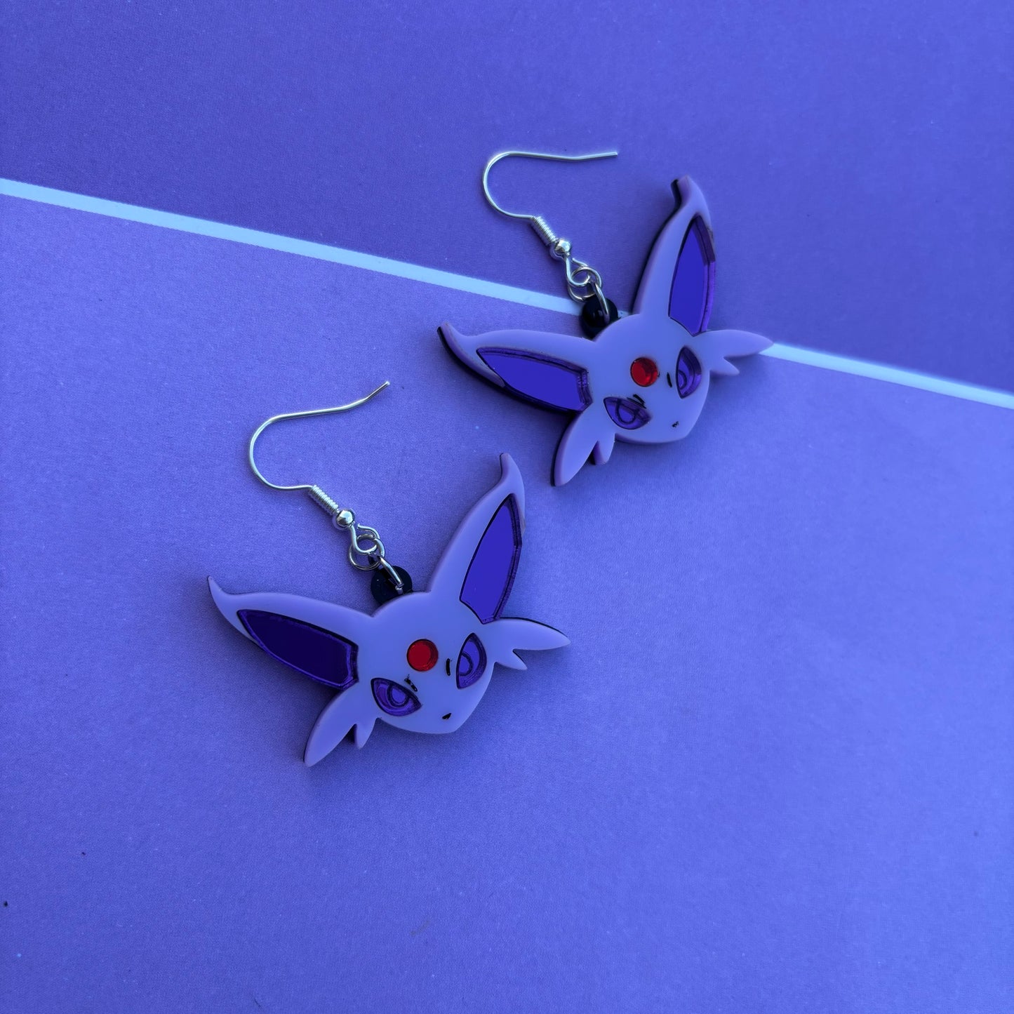 Espeon Head Acrylic Earrings