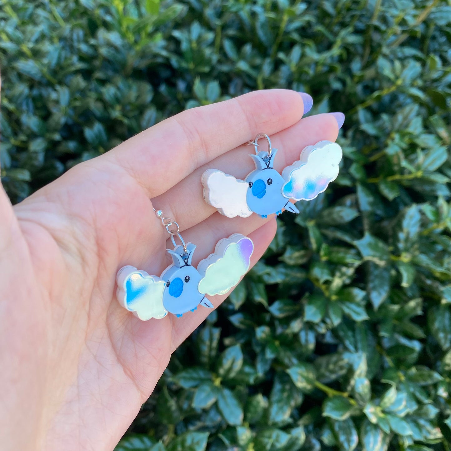 Swablu Iridescent Wings Acrylic Earrings