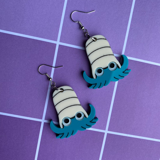 Omanyte Acrylic Earrings