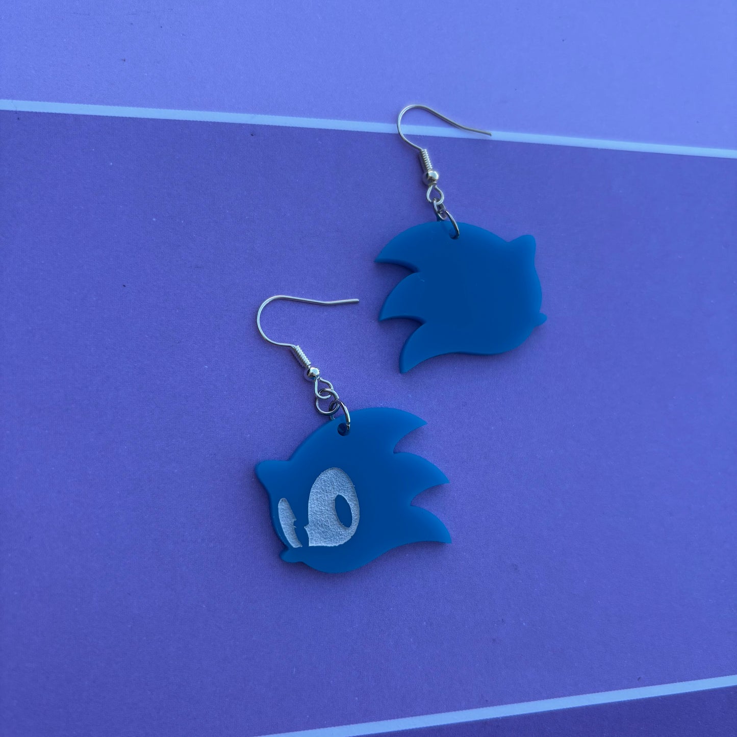 Sonic Blue Acrylic Earrings